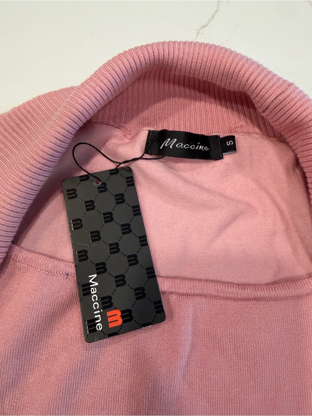 Pink Ribbed Sweater Top - Picture 2 of 5